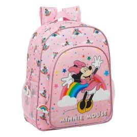Mochila Escolar Minnie Mouse Cor de Rosa