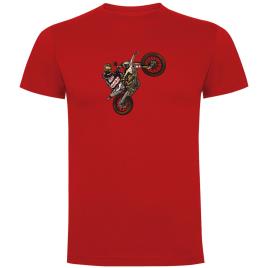 Camiseta De Manga Curta Motocross S Red