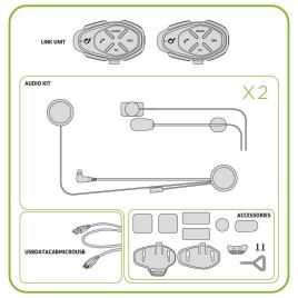 Double Kit Intercom Link One Size Black