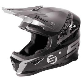 Capacete Motocross Furious Storm S Black / Chrome Glossy