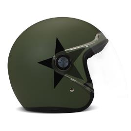 Capacete Jet Vintage S Star Green