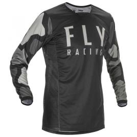 Fly Racing Juventude De T-shirt De Manga Comprida Kinetic K221 2021 XL Black / Grey