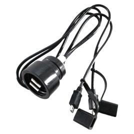 Conjunto De Plugue De Tomada De Força 12v Usb One Size Black