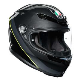 Capacete Integral K6 Multi Mplk 2XL Minimal Gunmetal / Black / Yellow Fluo