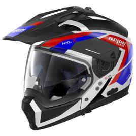 Capacete Conversivel N70-2 X Grandes Alpes N-com M Metal White / Red / Blue