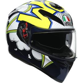Capacete Integral K3 Sv Multi Mplk ML Bubble Blue / White / Yellow Fluo
