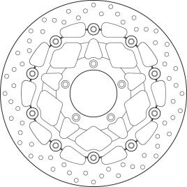 Disco De Freio Dianteiro Flutuante 78b40889 One Size Silver