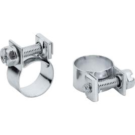 Fuel Feed Hose Clip Pair 11-13 mm Silver