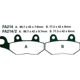 Brake Pads Fa 214/2 Organic Triumph 96.7 x 42 x 9.7 mm Black