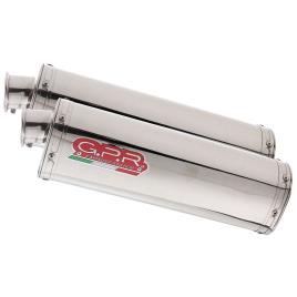 Silencioso Trioval Dual Slip On Fjr 1300 01-05 Homologated One Size Glossy Silver / Glossy Silver