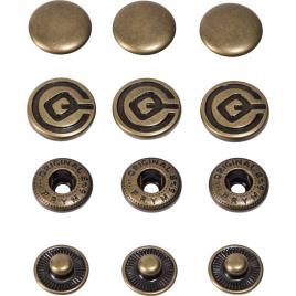 Qbag Botão De Pressão 16 Mm 3 Unidades One Size Brass