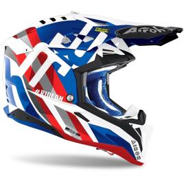 Airoh Capacete Motocross Aviator 3 Rainbow S Blue / Red Gloss
