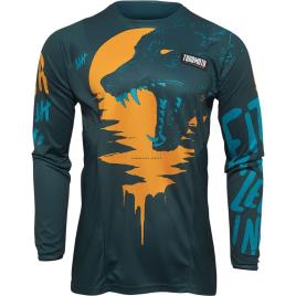 Thor Jersey Manga Comprida Pulse Counting Sheep 2XS Teal / Tangerine