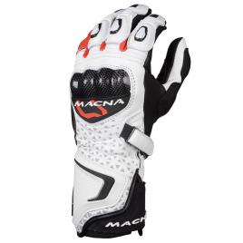 Macna Luvas Track R 2XL White / Black / Fluo Red