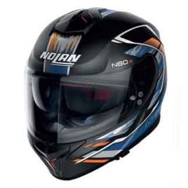 Nolan Capacete Integral N80-8 Thunderbolt N-com M Flat Black / Blue / Orange