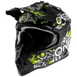 Capacete Motocross 2 Series Attack M Black / Neon Yellow