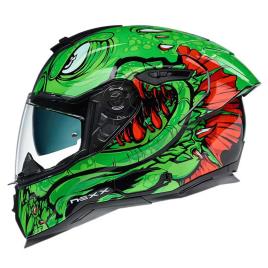 Capacete Integral Sx.100r Abisal L Green / Red