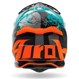 Airoh Capacete Motocross Strycker Crack L Green Turquoise / Grey / Orange Gloss