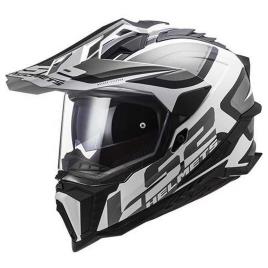 Ls2 Capacete Motocross Mx701 Explorer Hpfc Alter 3XL Matt Black / White