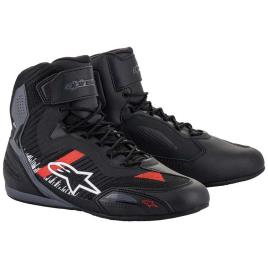 Alpinestars Zapatilhas Motocicleta Faster 3 Rideknit EU 43 Black / Grey / Bright Red