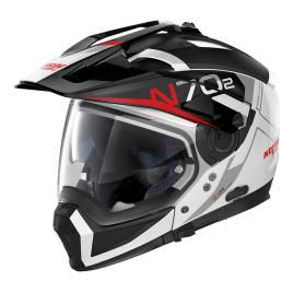Capacete Conversivel N70-2 X Bungee N-com XL Metal White / Black
