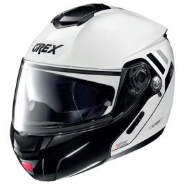 Grex Capacete Modular G9.2 Offset N-com M Metal White / Black