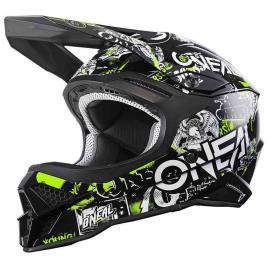 Capacete Motocross 3 Series Attack 2.0 L Black / Neon Yellow