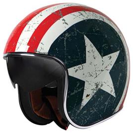 Capacete Jet Sprint Rebel Star S Red / Blue