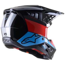 Alpinestars Capacete Motocross S-m5 Bond L Black / Red / Glossy Cyan