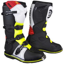 Botas Motocicleta X10 2.0 EU 46 Black / Red / White / Neon Yellow