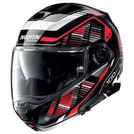 Capacete Modular N100-5 Plus Starboard N-com S Glossy Black / Red