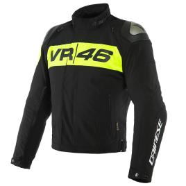 Dainese Casaco Vr46 Podium D-dry 48 Black / Fluo Yellow