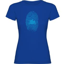 Camiseta De Manga Curta Motorbiker Fingerprint S Royal Blue