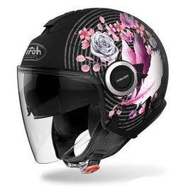 Capacete Jet Helios Mad MS Black / Pink Matt