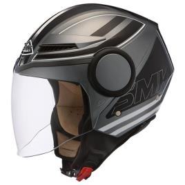 Capacete Jet Streem Sonic XL Silver / Black / White