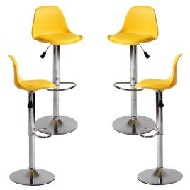 Pack 4 Bancos Tulipa - Amarelo