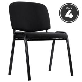 Pack 4 Cadeiras Ofis - Preto