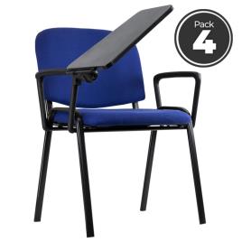 Pack 4 Cadeiras Ofis com Pá e Braço - Azul