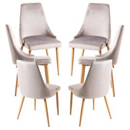 Pack 6 Cadeiras Stoik Wood - Cinza