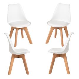 Pack 4 Cadeiras Synk Kid (Infantil) - Branco