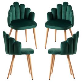Pack 4 Cadeiras Hand Veludo - Verde