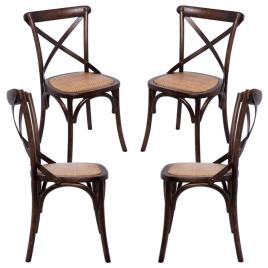 Pack 4 Cadeiras Altea - Roble escuro