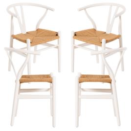 Presentes Miguel - Pack 4 Cadeiras Wis Madeira - Branco