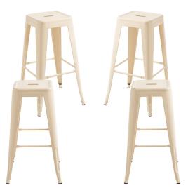 Pack 4 Bancos Torix Altos - Beige