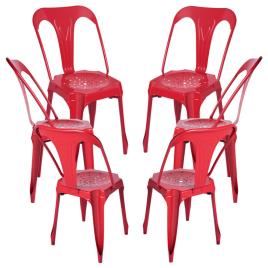Pack 6 Cadeiras Ulix - Vermelho