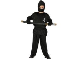 Fato de Menino DISFRAZZES Ninja Preto (Tam: 7 a 9 anos)