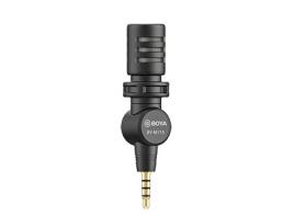 Microfone Mini Condensador MIC TRRS (Preto) - BOYA