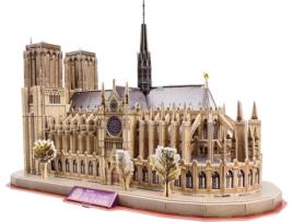 Puzzle 3D WORLD BRANDS Notre Dame (Idade Minima: 8 anos - 128 peças) 