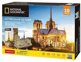 Puzzle 3D WORLD BRANDS Notre Dame (Idade Minima: 8 anos - 128 peças)