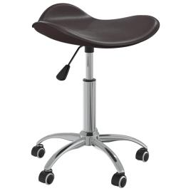 Cadeira de escritório couro artificial castanho